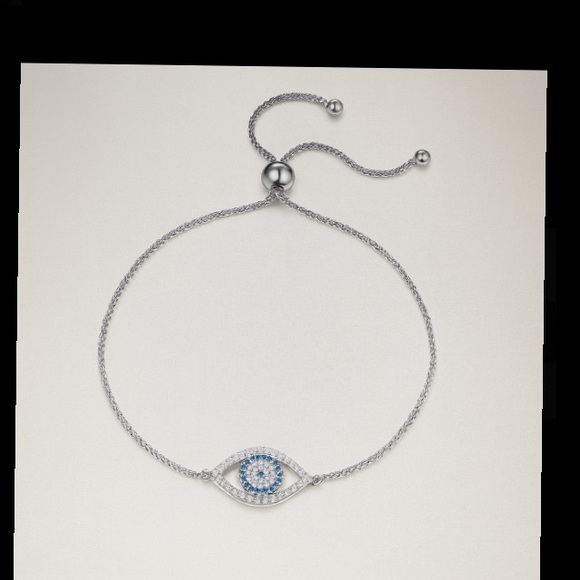 Antian Accesorio™ Jewelry - Antian Accesorio™ Evil Eye Zirconia Silver Plated Bracelet